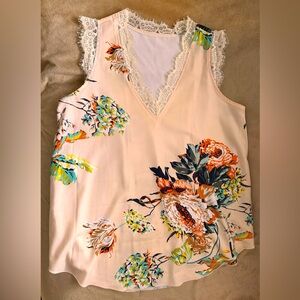 Feminine floral lace blouse